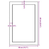Piano Bagno Marrone Scuro 40x60x(2-4)cm Legno Massello Trattato