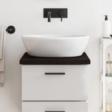 Piano Bagno Marrone Scuro 40x60x(2-4)cm Legno Massello Trattato