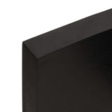 Piano Bagno Marrone Scuro 40x30x(2-6)cm Legno Massello Trattato