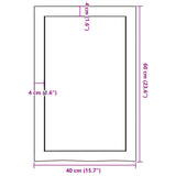 Piano Bagno Marrone Scuro 40x30x(2-6)cm Legno Massello Trattato