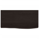 Piano Bagno Marrone Scuro 60x30x(2-4)cm Legno Massello Trattato