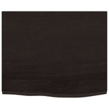 Piano Bagno Marrone Scuro 60x50x2 cm Legno Massello Trattato