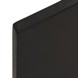 Piano Bagno Marrone Scuro 60x50x2 cm Legno Massello Trattato