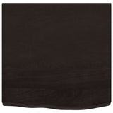 Piano Bagno Marrone Scuro 60x60x(2-6)cm Legno Massello Trattato