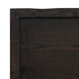 Piano Bagno Marrone Scuro 80x50x(2-6)cm Legno Massello Trattato