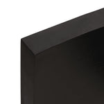 Piano Bagno Marrone Scuro 80x50x(2-6)cm Legno Massello Trattato