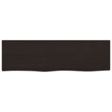 Piano Bagno Marrone Scuro 100x30x2 cm Legno Massello Trattato