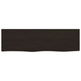Piano Bagno Marrone Scuro 100x30x(2-6)cm Legno Trattato