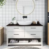 Piano Bagno Marrone Scuro 100x40x2 cm Legno Massello Trattato