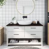 Piano Bagno Marrone Scuro 100x40x2cm Legno Massello Trattato