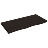 Piano Bagno Marrone Scuro 100x50x(2-4)cm Legno Trattato