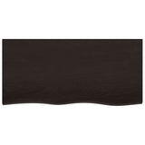 Piano Bagno Marrone Scuro 100x50x(2-4)cm Legno Trattato