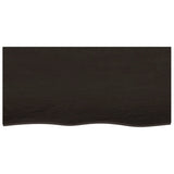 Piano Bagno Marrone Scuro 100x50x(2-6)cm Legno Trattato