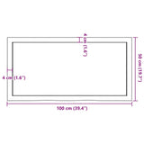 Piano Bagno Marrone Scuro 100x50x(2-6)cm Legno Trattato
