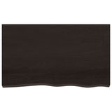 Piano Bagno Marrone Scuro 100x60x2 cm Legno Massello Trattato