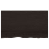 Piano Bagno Marrone Scuro 100x60x(2-4)cm Legno Trattato