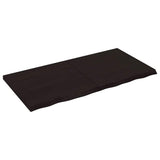 Piano Bagno Marrone Scuro 120x60x(2-4)cm Legno Trattato