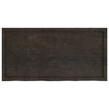 Piano Bagno Marrone Scuro 120x60x(2-4)cm Legno Trattato