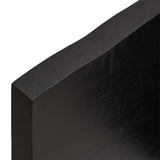 Piano Bagno Marrone Scuro 120x60x(2-4)cm Legno Trattato