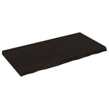 Piano Bagno Marrone Scuro 120x60x(2-6)cm Legno Trattato