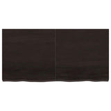 Piano Bagno Marrone Scuro 120x60x(2-6)cm Legno Trattato