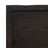 Piano Bagno Marrone Scuro 140x50x(2-4)cm Legno Trattato