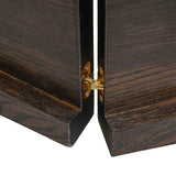 Piano Bagno Marrone Scuro 140x50x(2-4)cm Legno Trattato