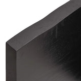 Piano Bagno Marrone Scuro 140x50x(2-4)cm Legno Trattato