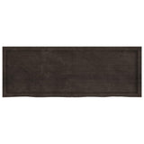 Piano Bagno Marrone Scuro 140x50x(2-6)cm Legno Trattato