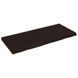 Piano Bagno Marrone Scuro 140x60x(2-6)cm Legno Trattato