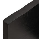 Piano Bagno Marrone Scuro 160x50x(2-4)cm Legno Trattato