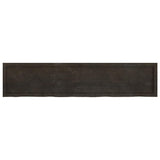 Piano Bagno Marrone Scuro 180x40x(2-4)cm Legno Trattato