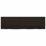 Piano Bagno Marrone Scuro 180x50x(2-6)cm Legno Trattato
