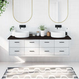 Piano Bagno Marrone Scuro 180x60x(2-4))cm Legno Trattato