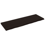 Piano Bagno Marrone Scuro 180x60x(2-6)cm Legno Trattato