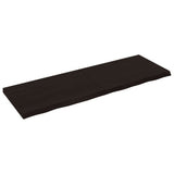 Piano Bagno Marrone Scuro 180x60x(2-6)cm Legno Trattato