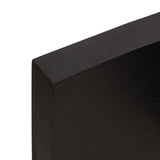 Piano Bagno Marrone Scuro 180x60x(2-6)cm Legno Trattato