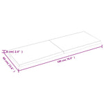 Piano Bagno Marrone Scuro 180x60x(2-6)cm Legno Trattato