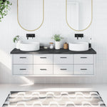 Piano Bagno Marrone Scuro 180x60x(2-6)cm Legno Trattato