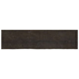 Piano Bagno Marrone Scuro 200x50x(2-4)cm Legno Trattato
