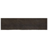 Piano Bagno Marrone Scuro 200x50x(2-4)cm Legno Trattato