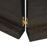 Piano Bagno Marrone Scuro 200x60x(2-4)cm Legno Trattato