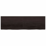 Piano Bagno Marrone Scuro 200x60x(2-6)cm Legno Trattato