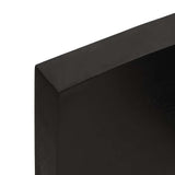 Piano Bagno Marrone Scuro 200x60x(2-6)cm Legno Trattato