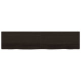 Piano Bagno Marrone Scuro 220x50x(2-6)cm Legno Trattato