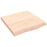 Piano per Tavolo 60x60x(2-6) cm in Rovere Massello Non Trattato