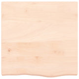Piano per Tavolo 60x60x(2-6) cm in Rovere Massello Non Trattato