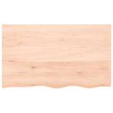 Piano per Tavolo 100x60x(2-4)cm in Rovere Massello Non Trattato
