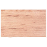 Piano Tavolo Marrone 80x50x(2-6) cm Massello Rovere Trattato