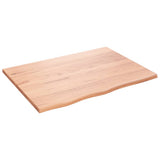 Piano Tavolo Marrone Chiaro 80x60x2cm Rovere Massello Trattato
